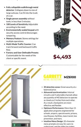 best metal detectors for businesses schools